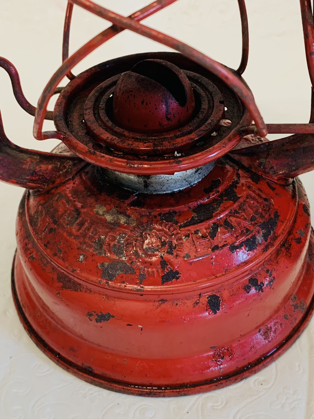 VTG FEUERHAND RED LANTERN RED GLOBE West Germany BABY SPECIAL No.276 NIER PATENT