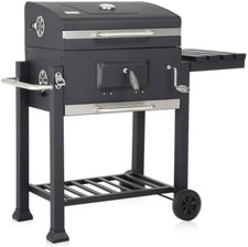 BBQ BARBECUE XXL A CARBONE CARBONELLA GRILL DA GIARDINO REGOLABILE CON RIPIANO