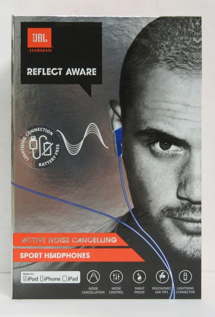 JBL Reflect Aware - Noise Cancelling In-ear Sports Earphones IOS Lightning  Blue for sale online | eBay