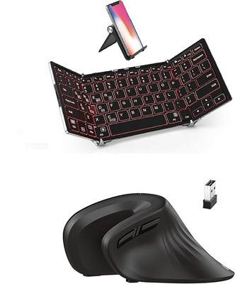 iClever BK05 Bluetooth Keyboard with 3-Color Backlight, Bluetooth 5.1 Multi-D...