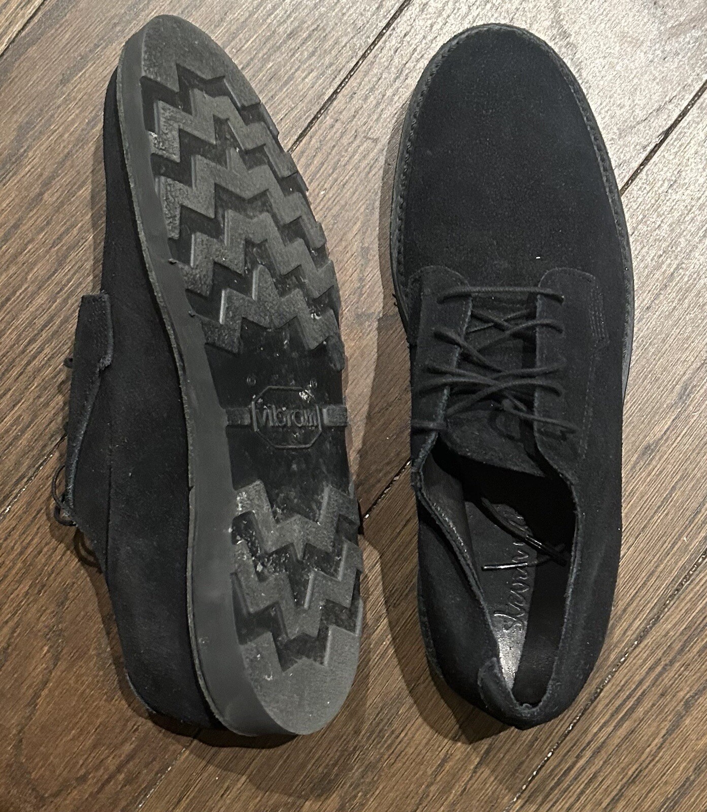 SAOLA Steven Alan scarpe Oxford pelle scamosciata nera 10 donna suola Vibram