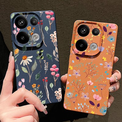 Case For Xiaomi Poco M6 Pro X6 Redmi Note 14 13 Pro 13T Shockproof Flowers Cover