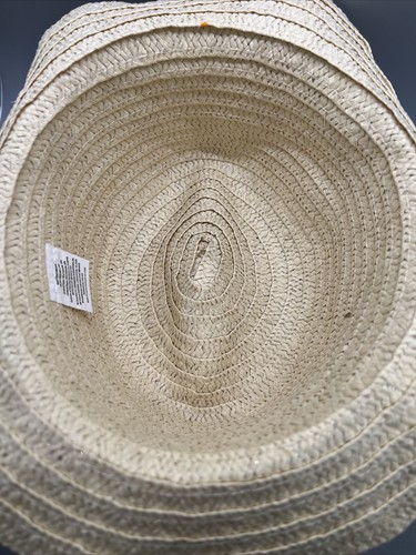 Summer Sun Soft Wicker Hat 7” Woven Reed Style cowboy Packable - Picture 4 of 5