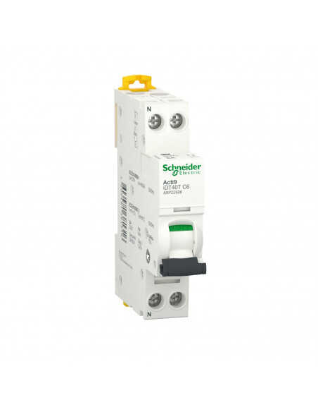Disjoncteur Acti9 iDT40T Schneider Electric A9P22606 protection haut de gamme en plastique ignifugé