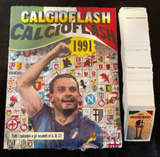 SET COMPLET VIGNETTES + EMPTY ALBUM  EUROFLASH FIGURINE CALCIO 91 1991 NO PANINI