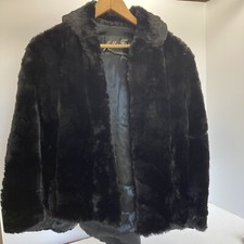 Black Fur Jacket From Miller Furs, Sleeveless, But Does Have Slits For Your Arms
