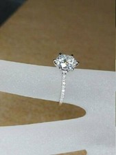 3.50Ct Lab-Created VVS1 Diamond Solitaire Engagement Ring 14K White Gold Finish
