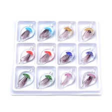 12pcs Handmade Lampwork Big Pendants Smooth Luminous Jellyfish Charms 58 62mm