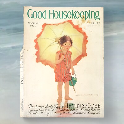 Vintage Good Housekeeping Magazine Cover August 1926 Illus Jessie Wilcox Smith