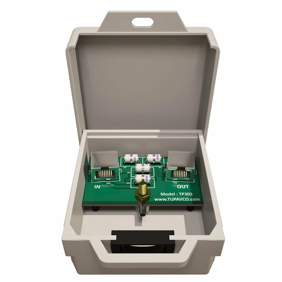 Outdoor Ethernet Thunder Lightning Surge Protector for PoE+ Gigabit 1000Mbs - LA - Image 2 of 4