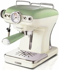 Ariete 1389 Espresso Machine Vintage Green/Beige/Blue, free shipping Worldwide