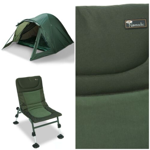 Rifugio tenda da pesca bivvy da uomo doppia pelle verde carpa + sedia verde - Foto 1 di 3