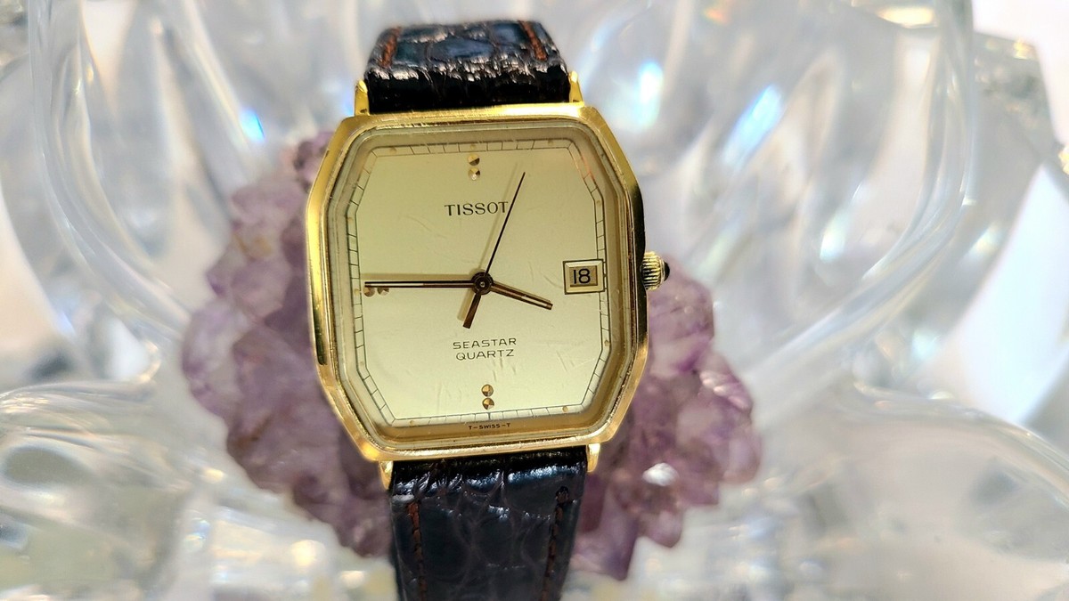 Vintage Tissot Seastar 7 Jewel Swiss Quartz Mens Swiss Wrist Watch