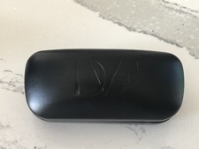 Diane Von Furstenberg DVF Black Glasses Sunglasses Case Hot Pink Lining