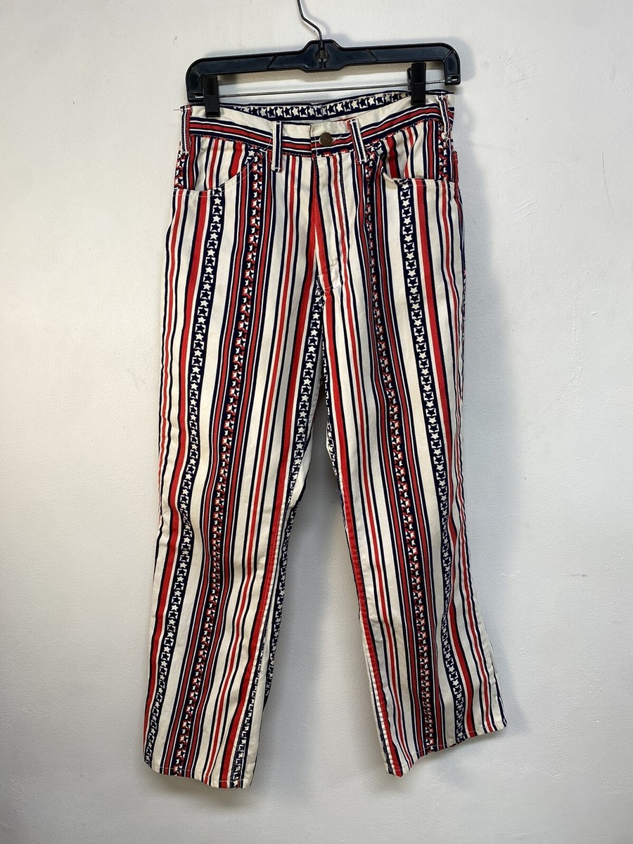 Vintage 60s Levi's Big E Stars & Stripes Pants • Red White