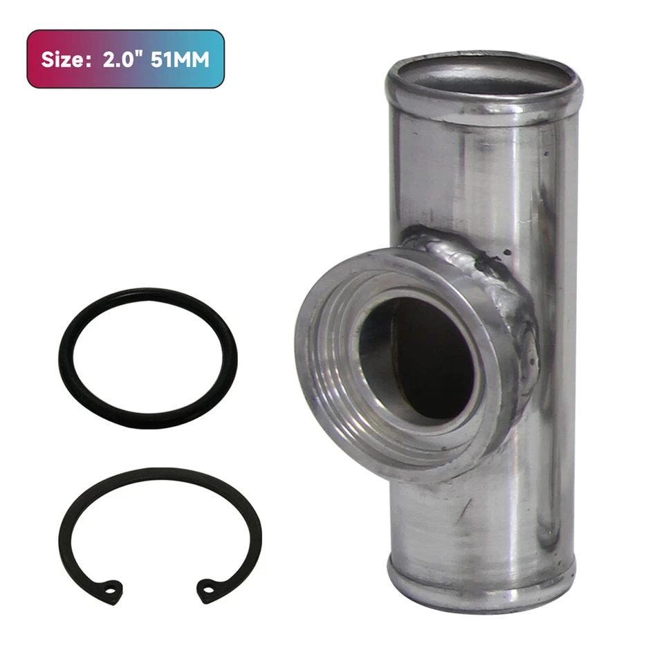 Adaptador de válvula de soplado/apagado SSQV 2" 51mm/BOV Turbo Intercooler Tubo de aluminio Foto 2 de 4