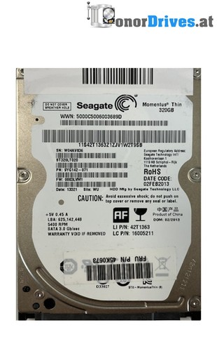 Seagate ST320LT020 - 320 GB - SATA - 9YG142-071 - PCB 100654403 Rev. B*