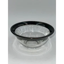 Vintage Dorothy Thorpe silver rimmed clear glass bowl 5.5"