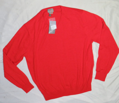FENNEC MENS SWEATER V-NECK SCARLETT RED THERM COOL PERFORMANCE TECHNOLOGY NWT