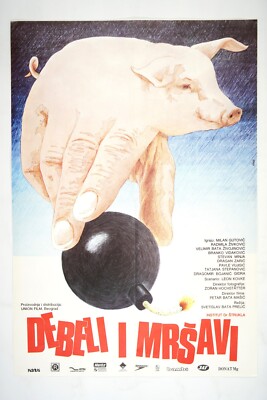 DEBELI I MRSAVI FAT AND THIN movie poster YU 1985 BATA ZIVOJINOVIC PAVLE VUJISIC