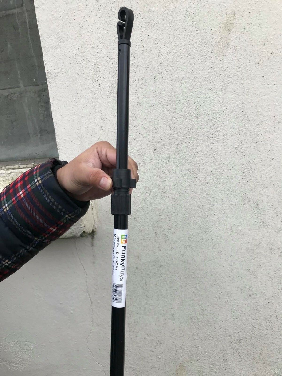 2.4M Metal Heavy Duty Washing Line Prop Telescopic Extendable Home