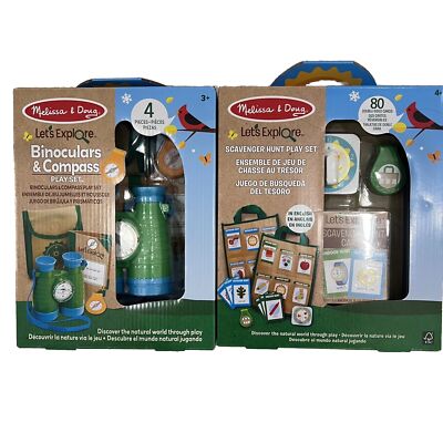 Melissa & Doug Lets Explore! Scavenger Hunt & Binoculars & Compass Play ...