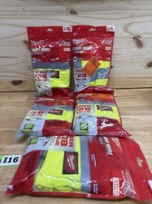 Lot of 5-Milwaukee Class2 Hi Vis Safety Vest  & Glasses L/ XL 48-73-5022AS (i16)