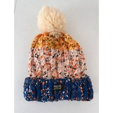 Polar Extreme Yellow Pink Orange Blue Speckled Pom Pom Beanie OSFM
