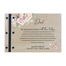 Custom Memorial Funeral Guest Book for Loss of Loved One 12x8 -We Thought of You