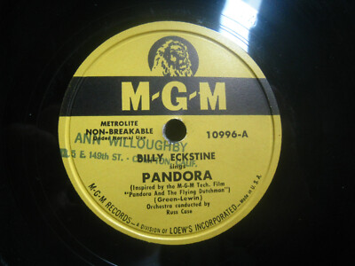 Billy Eckstine Pandora / Wonder Why *MGM 10996 10'' 78 rpm