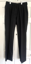 Edwards Womens Dress Pants Size 12 UL Career Black Texturized Woven Pleated Pant
