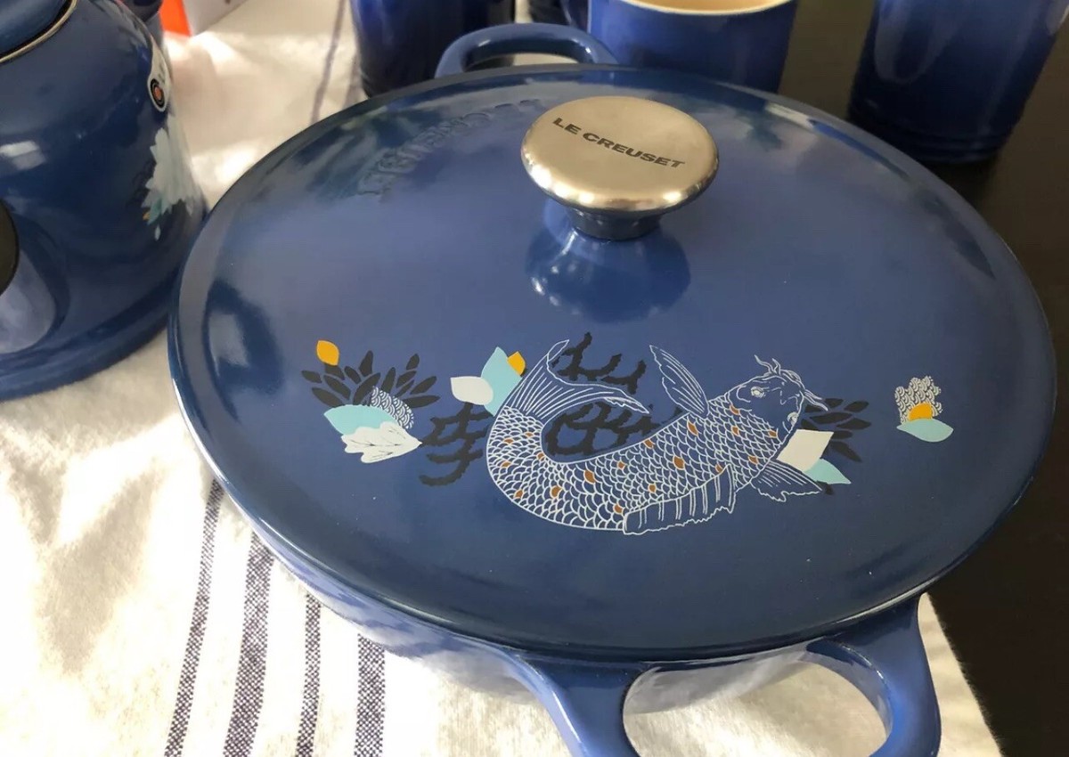 LE CREUSET - 【ジャミヤス】ルクルーゼ  8点セット(コバルトブルー) New Le Creuset 8 piece LOTUS Lunar New Year Set Cobalt Blue