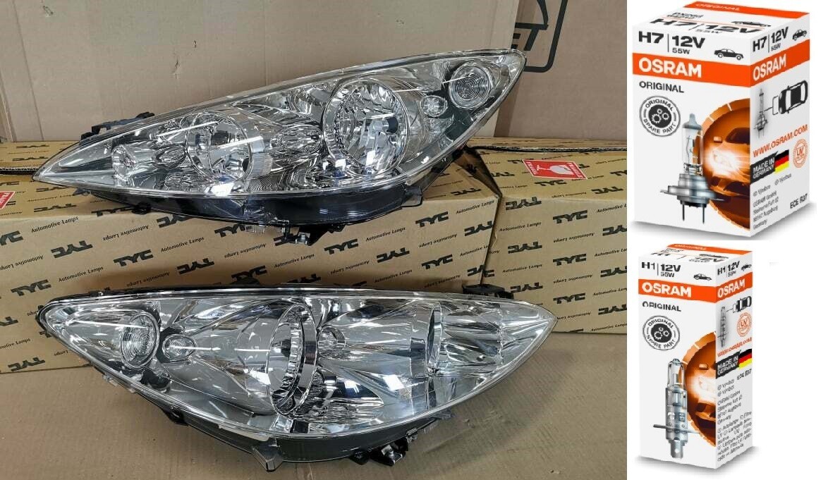 Phare avant Peugeot 308 CC et SW optique électrique gauche et droit avec moteur et ampoules H7