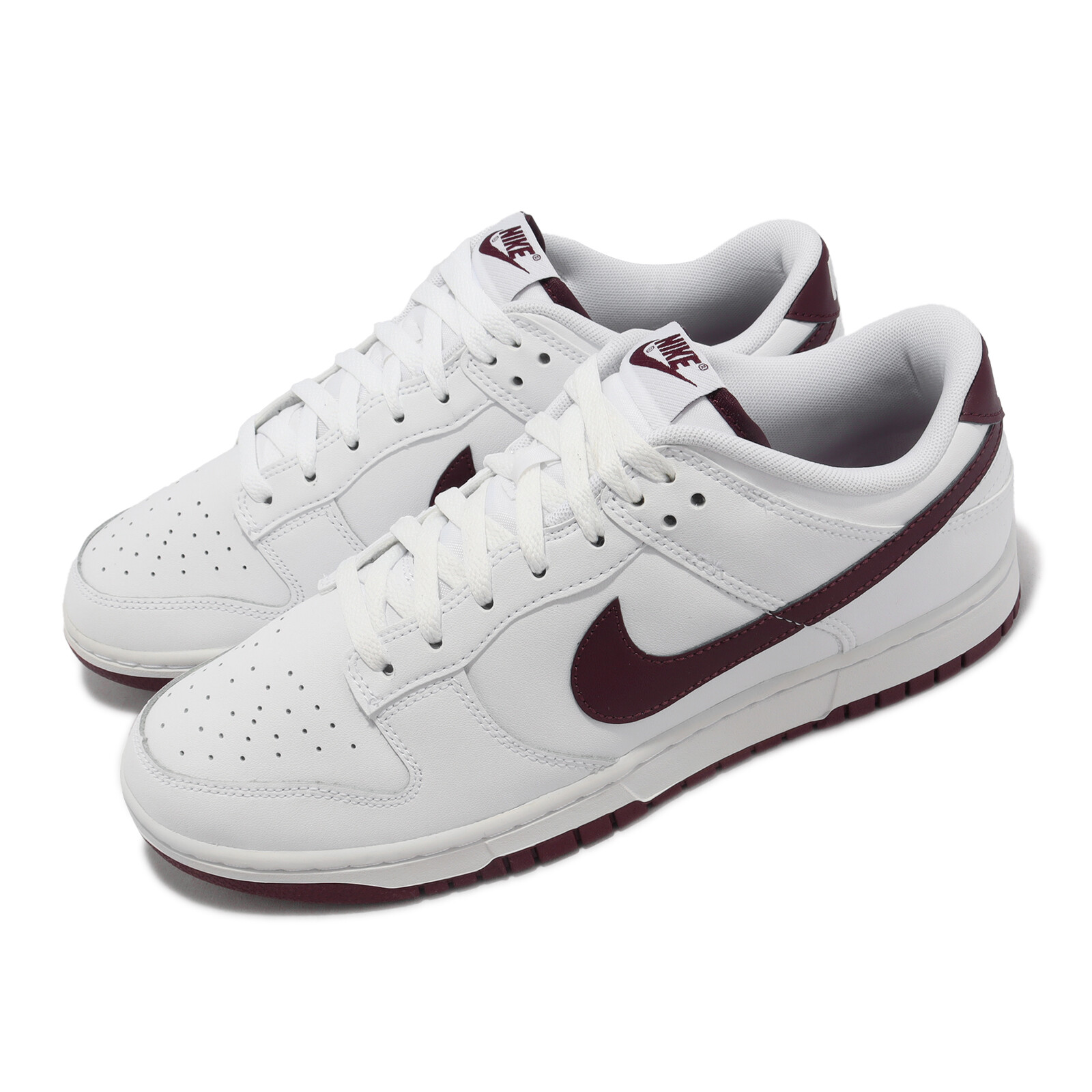 Nike Dunk Low Retro White Night Maroon Men Casual Lifestyle Shoes