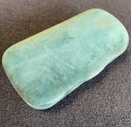 Autentica custodia per sottobicchieri Gucci verde scamosciato usata grande - Foto 2 di 15