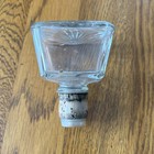 Vintage Starburst Glass Whiskey Decanter Corked Stopper Used VG — photo 2