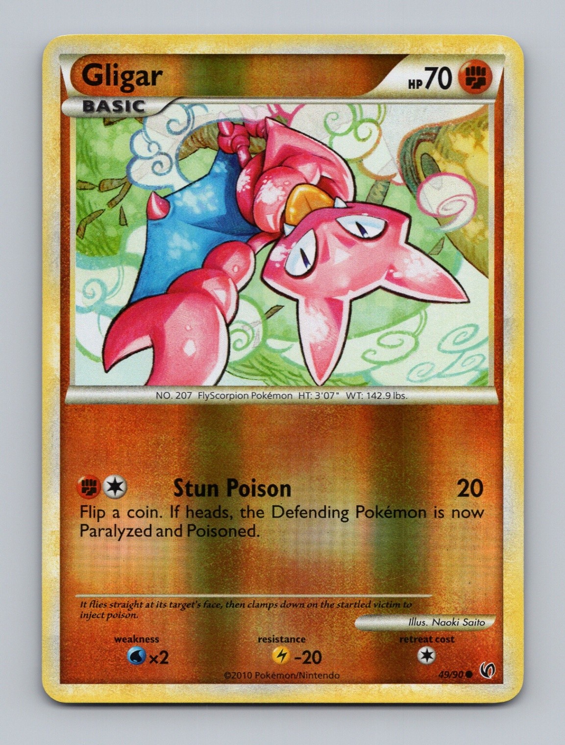 Gligar Common Undaunted 49/90 LP Reverse Holo