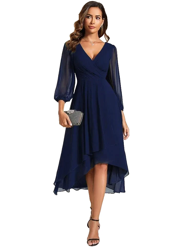 evening dresses party frocks Adora Design 3295 Long Pleated Beaded Formal Prom Dress