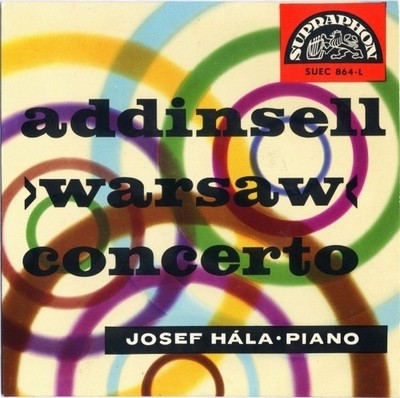 RICHARD ADDINSELL - Warsaw Concerto 45 single 7'' JOSEF HALA piano Supraphon 1963