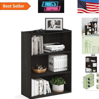 Pasir Blackwood 3-Tier Bookshelf - Sustainable Space-Saving Storage Solution
