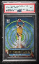 2019 Donruss Optic T-Minus 3 2 1 Lime Green Prizm Anthony Davis PSA 9 MINT 03e4