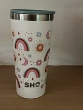 SHO 500ml Insulated Coffee Cup Rainbow, Sun, Moon & Stars Design