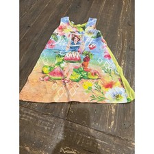 Mayoral Girl 110cm 6 Years Summer Fruit Graphic Dress Sleeveless Keyhole Back