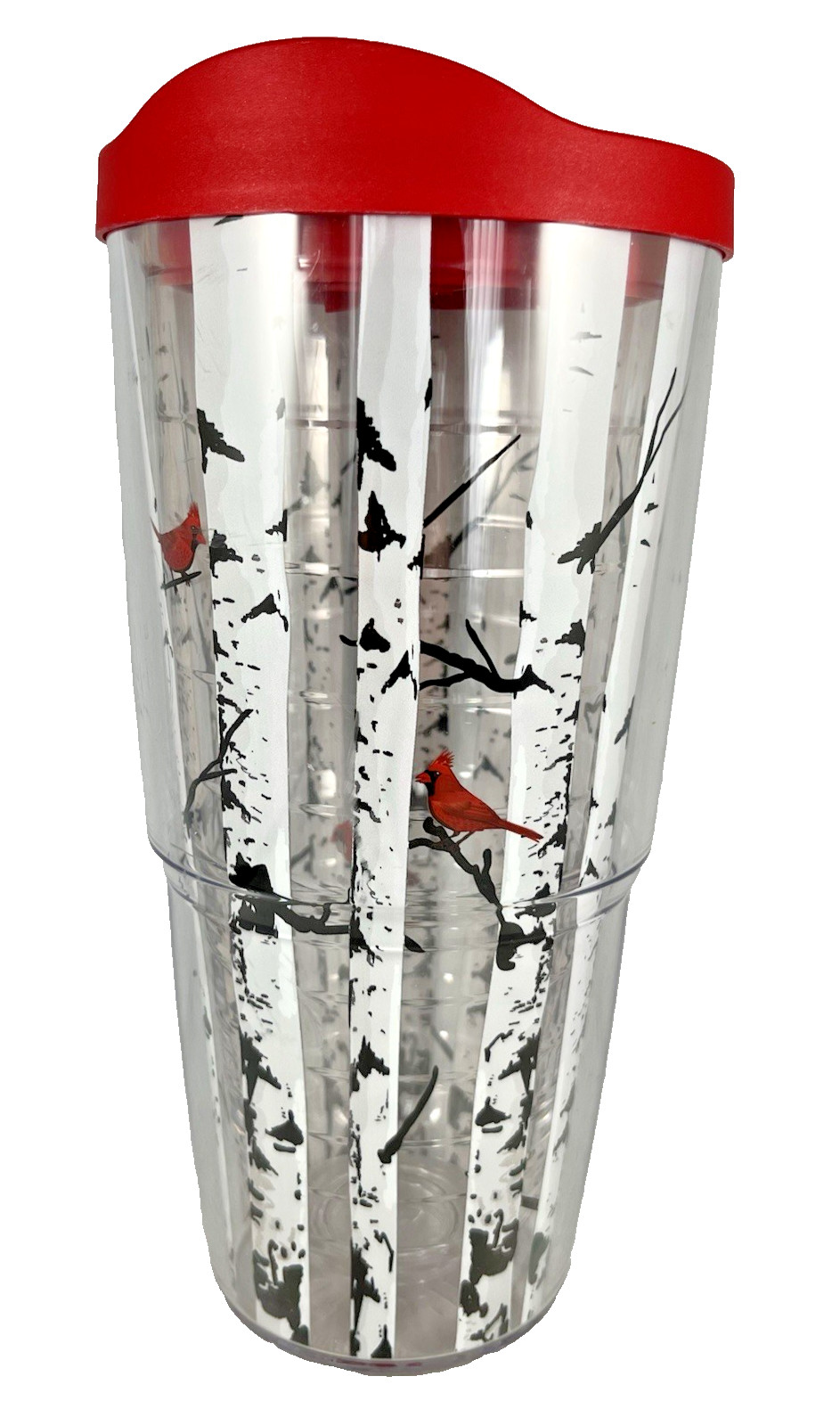 Aspen Birch Trees with Cardinal Insulated Tervis Tumbler Travel Cup w/Lid 24 oz