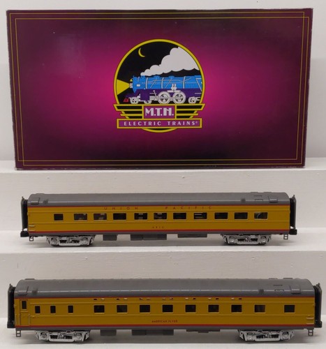 Juego de 2 carros Union Pacific calibre O MTH 20-66186 70' liso dormitorio/comedor pasajero | Condition: Used