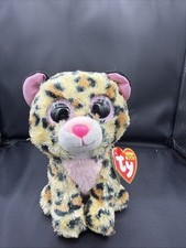 TY BEANIE BOOS 6" GLITTER BIG EYES TYSILK LACEY THE LEOPARD