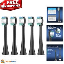 AquaSonic Black Series Compatible Replacement Heads - Soft Nylon Bristles