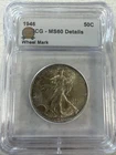 1946 Walking Liberty Half Dollar 50C ICG MS60 Silver Half Dollar