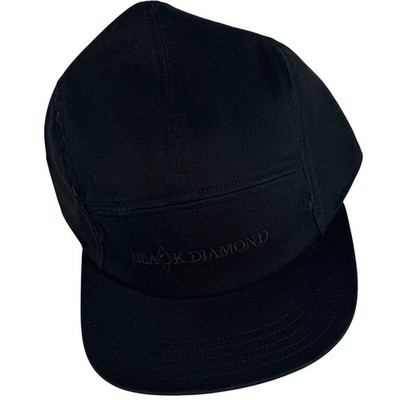 Black Diamond Camper Cap Mens Black 5 Panel Hat Adjustable outdoor hiking NEW
