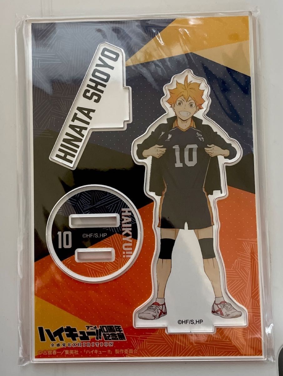 Hinata Shoyo Haikyuu Acrylic Stand 10th Anniversary Sketch, Japanese text